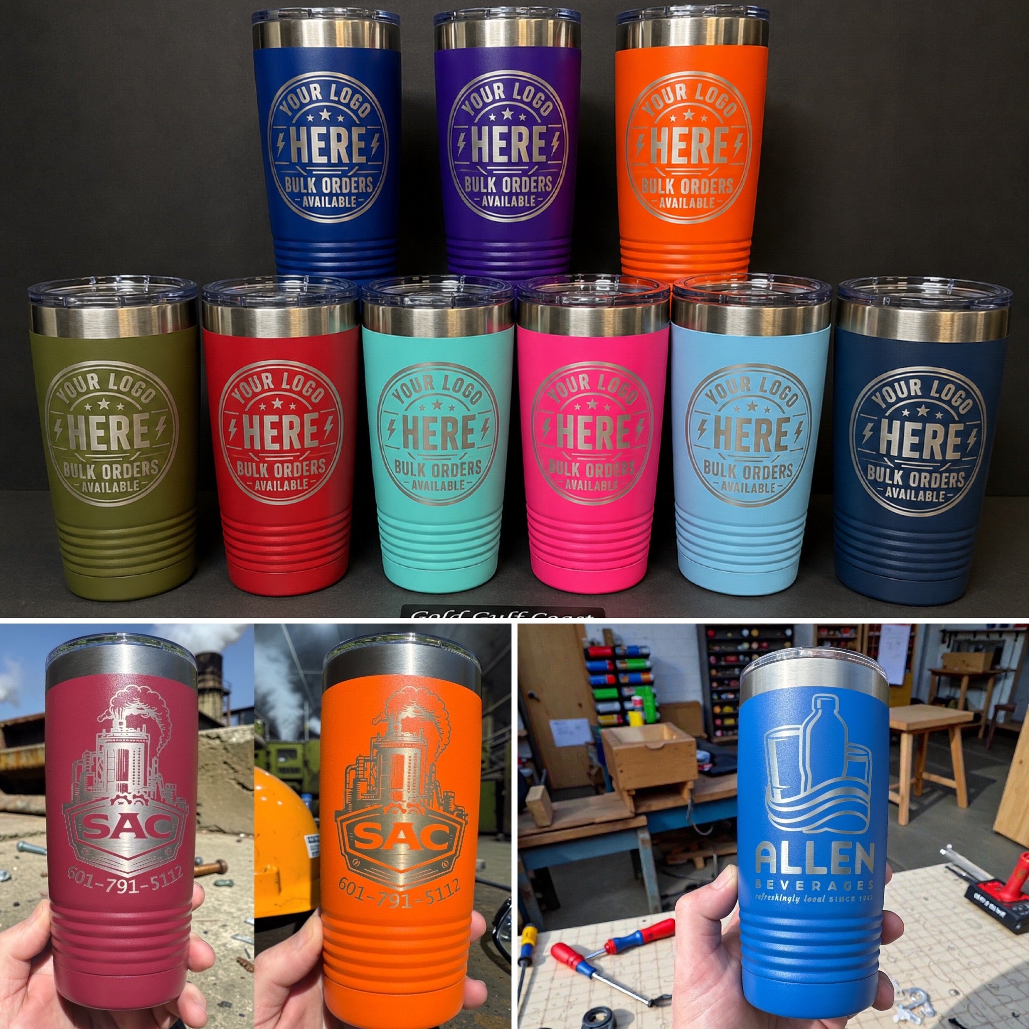 Custom Engraved Stainless Steel Tumbler – 20 oz